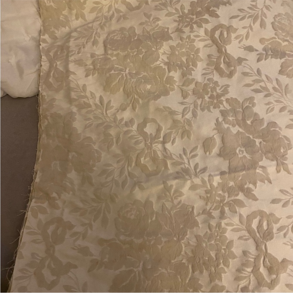 Luxurious cream fabric brocade by Rachel ashwell
